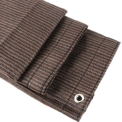 China Home Sun Shade Customized Chocolate Brown UV Queer 1.4x4m HDPE Fencing Net For Fence for sale