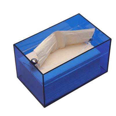 China Eco - Friendly Acrylic Tissue Dispenser Box Lid Holder With Silk Screen for sale