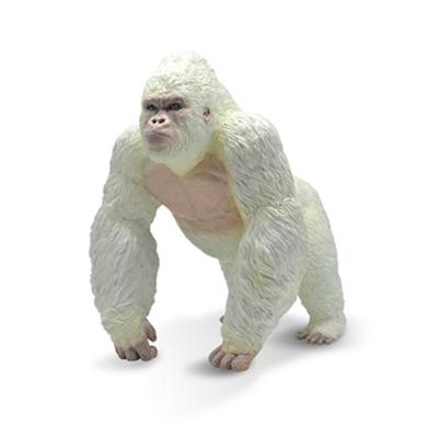 China Realistic Albino Gorilla Toys King Kong White Gorilla Ape Wild Hand-painted Action Figure Realistic Simulation Model Animal for sale