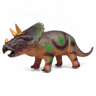 China 3D Model Factory OEM ODM PVC Wholesale Animal Type Kids Toys Plastic Dinosaur Toy Figures Triceratops for sale