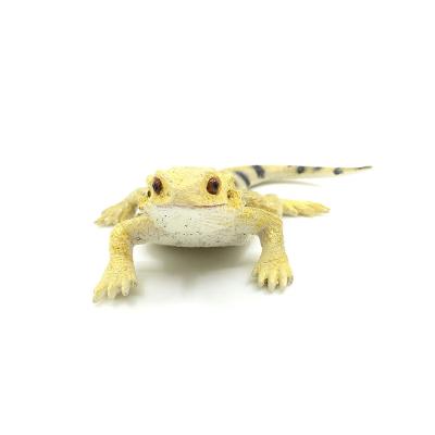 China Environmental OEM Cute Educational Animal Figure Fun Reptile Pogona Vitticeps Small Size Plastic Animal Set for sale