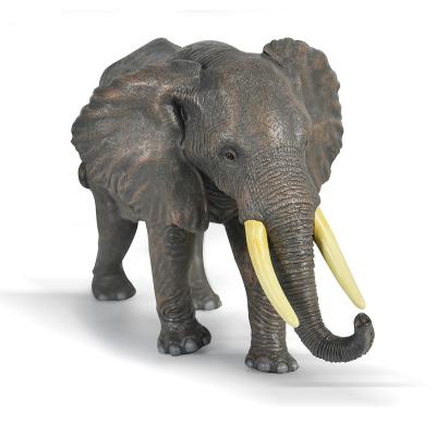 China Home Decorations Custom Vinyl Resin Figure Model Collectable Wild Animal African Elephant Plastic Rubber Animal Birthday Gift for sale