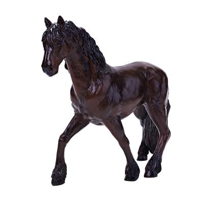 China Soft Vinyl PVC Chinese Factory Direct Soft Animal Toys Customs Plastic Animal Figure Toys Friesian Horse for sale