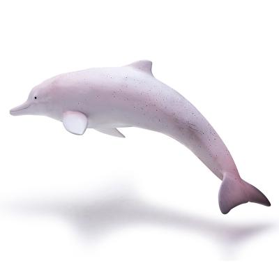 China Cognitive Study / Education Playing Original Design 16105 Soft Vinyl Sousa Chinensis White Dolphin Ocean Sea Animal Model Toys Figures Birthday Gift For Children for sale