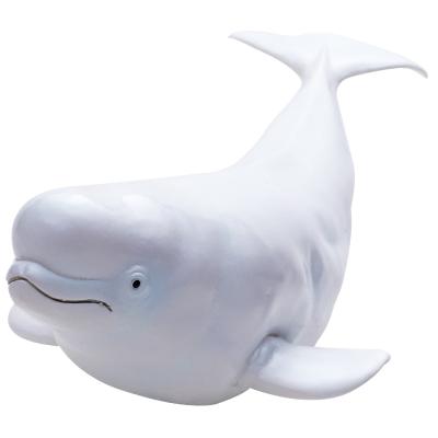 China Soft PVC Ocean Factory Direct Selling OEM Vinyl Figure Gift Animal Toy Delphinapterus Leucas for sale