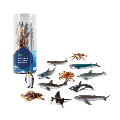 China OEM Small Plastic Model Sea Animals Ocean Play Toys Set 12pcs/box For Animal Gift Supplies Figures Birthday Gifts Kids Education for sale