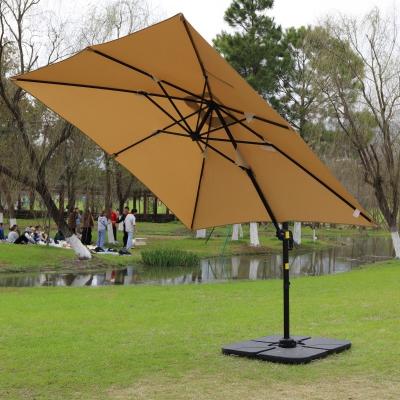 China Garden Parasol 2.5*2.5m Umbrella Large Canopy Doubles Outdoor Cantilever Patio Umbrella Modern Economical Furniture Umbrellas for sale