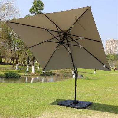 China Modern Luxury Modern Umbrella Strong UV Waterproof Square Umbrella Outdoor Hanging Parasol 2.5m Quality for sale