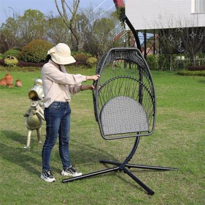 China Modern Outdoor Bird's Nest Basket Chair Household Swing Rattan Egg Chair Balcony Rattan Indoor Hanging Chair for sale