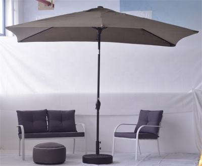 China Modern Modern 2X3M Garden Rectangular Patio Umbrella Parasol With Solar Led Lights for sale