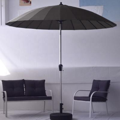 China Durable Durable Aluminum Round Parasol Sun Umbrella Custom With Crank And Tilt for sale