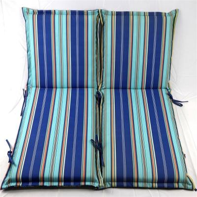 China Luxury Stripe Flame Retardant Colorful Polyester Waterproof Soft Comfort Relax Chair Pad Cushion For Indoor And Outdoor Use for sale