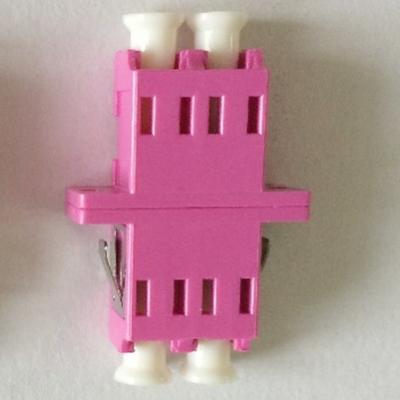 Cina Tipo rosa adattatore a fibra ottica di plastica rosa duplex di 10G OM4 LC, perdita dello Sc di colore di inserzione bassa in vendita