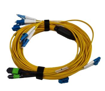 China High Quality SM SX Jumper MTP/MPO - LC Cable 24 Fiber PVC/LSZH Fiber Optic Patch Cord for sale