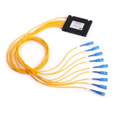 China 1 × 8 PLC SC / PC low insertion loss en lage PDL Fiber Optic Splitter voor CATV systemen Te koop