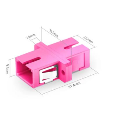 Cina Adattatore a fibra ottica di dimensione di alta precisione di rosa 50μm dello Sc OM4 con la flangia in vendita