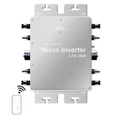 China 1400W Micro Solar Power Inverters On Grid Tie Solar Inverter Smart Solar Power System With WiFi APP Communication 365mm*300mm*40mm for sale