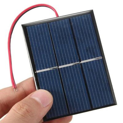 China 0.65W 1.5V DIY Solar Panel Solar Battery Charger Solar Power Bank Kit Battery Cell Phone Charger With Cable 60*80*3MM Wire 60*80*3MM for sale