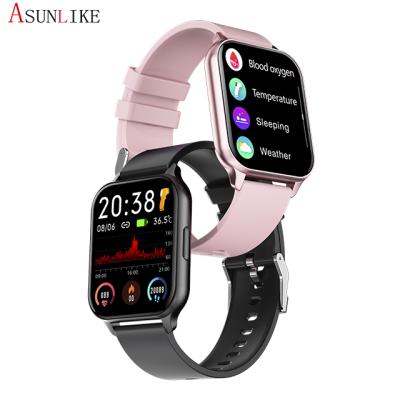 China New 2021 touch screen smartwatch Q26 touch screen temperature Android IOS Oxygen Blood Oxygen Waterproof Monitor IP68 Super Long Standby for sale