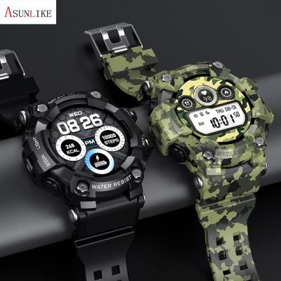 China Wholesale Camouflage Color Touch Screen Factory Water Resistant T6 Popular Electronic Smart Watch Men's Digital Watch Long Battery for sale