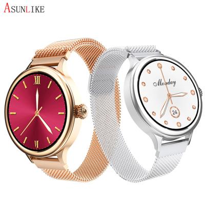 China 2020 New Arrived Luxury Touch Screen Smart Watch Alloy Heart Rate Ladies Smartwatch Waterproof Wristband for sale