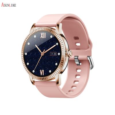 China Touch Screen Smart Watch Made By Iphone Women Fashion Ip68 In Round Shape Oxygen Monitor With Sedentary for sale