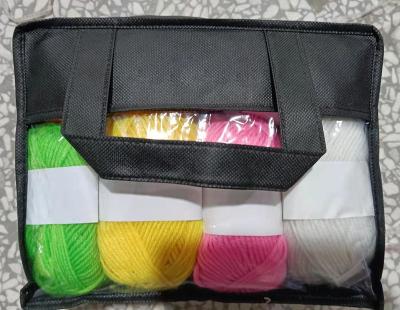 China Anti-pilling set of 12 colors of acrylic yarn 4 ply hand yarn knit yarn for knitting for sale