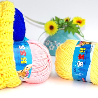 China Factory direct yarn crochet 6 ply yarn ball dyed acrylic cotton combed yarn for knitting for sale