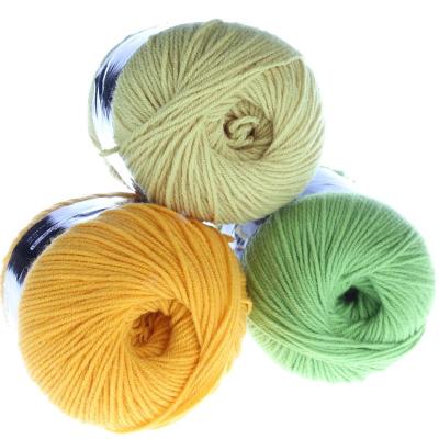 China Free Sample Knitting Yarn 50g Viable Crochet Color 3ply Pure Milk Cotton Yarns for sale