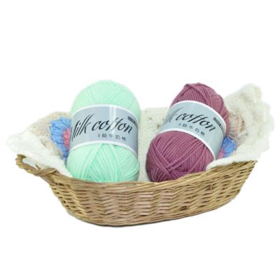 China Nuanlu 73 Color 5 Ply 100G /Ball Baby Yarn Milk Recycled Soft Worsted Knitting Cotton For Crochet Yarn for sale