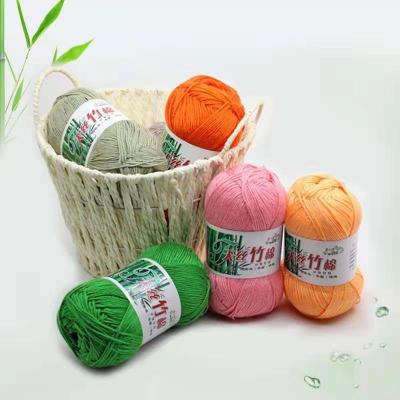 China Factory Direct Wholesale Dyed 6 Ply Yarn Baby Bamboo Yarn Hand Knitting Machine Knitting Yarn for sale