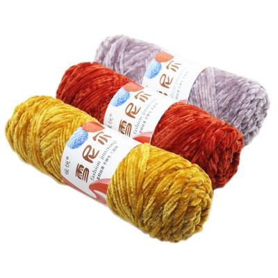 China Wholesale Yarn Bulky Yarn Factory Chenille Dyed Woolen Yarn For Hand Knitting for sale