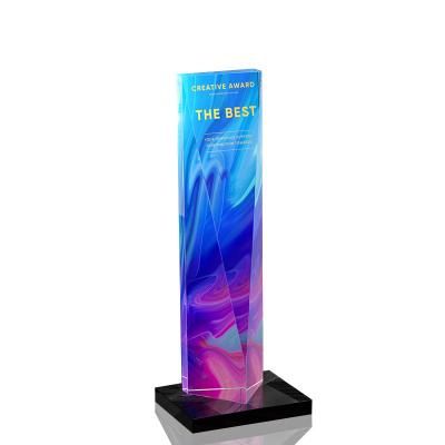 China China New Product New Arrival Custom Satisfied High Standard K9 Crystal Color Is Rich Business Gift Crystal Glass Trophy for sale