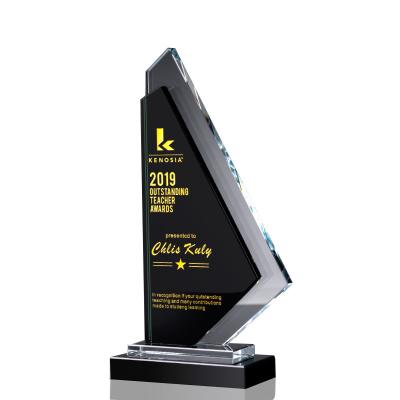 China Custom Crystal Trophy Creative Crystal Trophy Conference Souvenir Gift Business China K9 Logo Crystal Trophy for sale