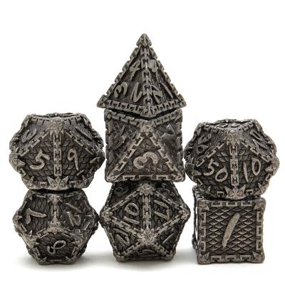 China Hot Sale Dnd Game Die Cut Polyhedral Set of 7 Piece Metal Mold D&D Dies Suitable for Dungeons and Dragons Die Cuts for sale