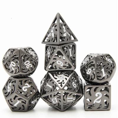 China Chinese Manufacturer Custom Metal Polyhedral Speed ​​Hollow Die Box Dnd Set Dungeons And Dragons 16mm for sale