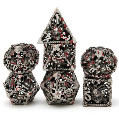 China New hot sale d&d die hollow dice metal eyed dungeons and dragons polyhedron 7 monster custom RPG dnd dice die set 850*850 hollow for sale