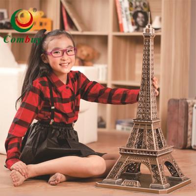 China Toy Large Cartoon Famous Toy Jigsaw Eiffel Tower DIY 3d Model Puzzle for sale