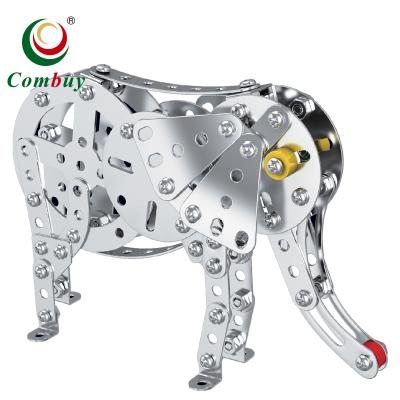 China Children Play Puzzle Animal Model Alloy Toys 3D Metal Educational Building Blocks for sale