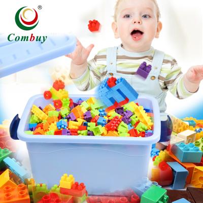 China Plastic Building Block Set Container Bricks Base Building Toy Set Block Plastic Toys With 108pcs for sale