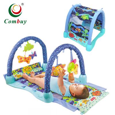 China Ocean Cartoon Toy 2IN1 Gym Mat Comfortable Activity Play Mat Baby Toys for sale