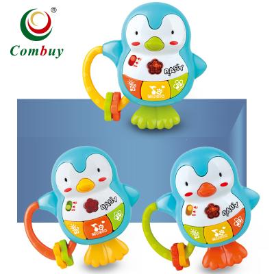 China Light Musical Penguin Music Toys 8PCS Baby Wrist Rocking Rattle for sale