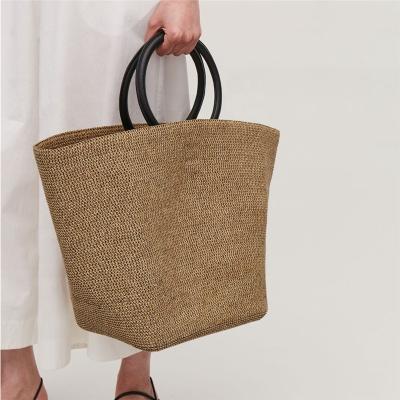 China New Fashion Straw Weave Ladies Vacation Beach Bag Casual Tote Bags Large Capacity High Quality for sale