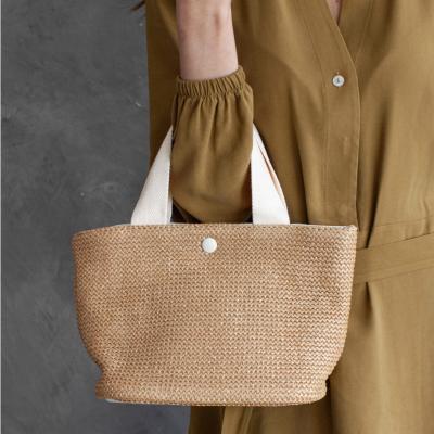 China 2021 high quality seaside summer beach vacation wild woven bags retro handbag Straw Bag Female for sale