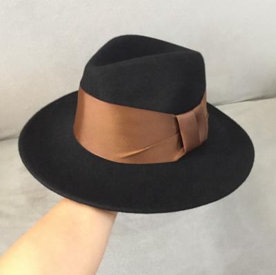 China Picture Winter Mens Wool Fedora Hat Wide Brim Women Wool Felted Hats Jazz Hat Ladies for sale