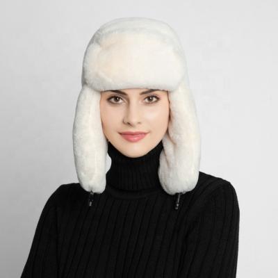 China Women Earflap Trapper Hat Faux Fur Ushanka COMMON Winter Hats For Unisex for sale