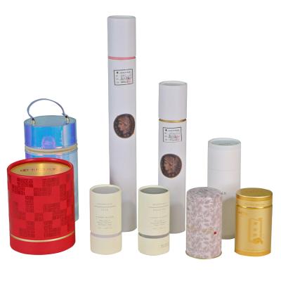 China Recyclable Cylinder Paper Tube Packaging Cardboard Box Custom Paper Packaging Round Tube Box With Custom Print for sale