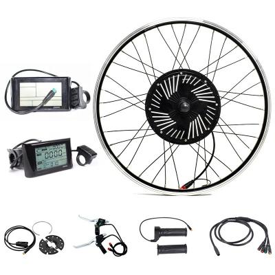 China 48V 1000W ebike conversion kits with built in 48V 30A Hidden Sine Wave Controller Color Display V6L PAS 20