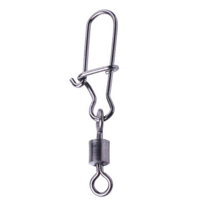 China Function Durable Swivel Stainless Steel With Snap Hook Fishing Tackle Accessories Lure Ring Rotary Connector for sale