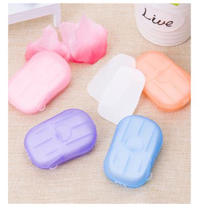 China Outdoor Disposable Travel Easy To Use Carry Toilet Soap Paper 20pcs Hand Wash Tablet Business Travel for sale